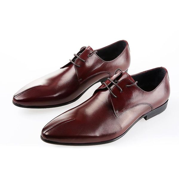 dress shoes men's leather lace-up cowhide comfortable formal wear work wedding chaussure homme, Black
dress shoes men's leather lace-up cowhide comfortable formal wear work wedding chaussure homme, Black
