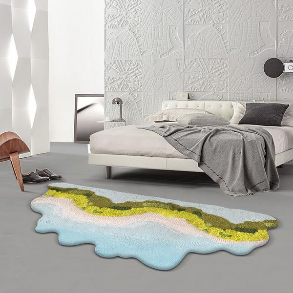 carpets nordic style 3d pattern handmade 60% wool shaggy runner rug, pastoral seashore decoration abstract art carpet
carpets nordic style 3d pattern handmade 60% wool shaggy runner rug, pastoral seashore decoration abstract art carpet