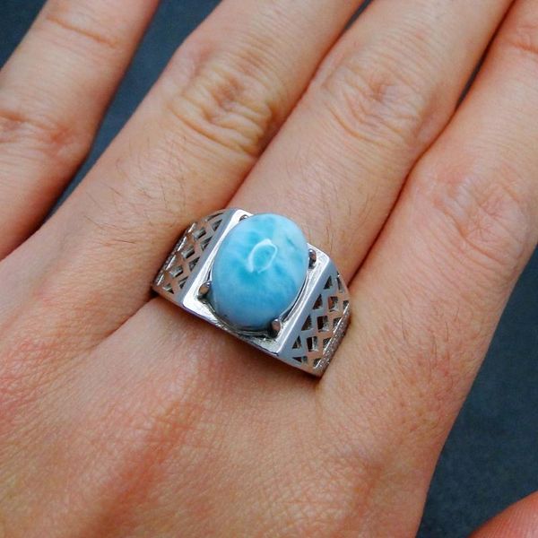cluster rings selling natural larimar for women man fashion trendy style 925 sterling silver jewelry party wedding men, Golden;silver
cluster rings selling natural larimar for women man fashion trendy style 925 sterling silver jewelry party wedding men, Golden;silver