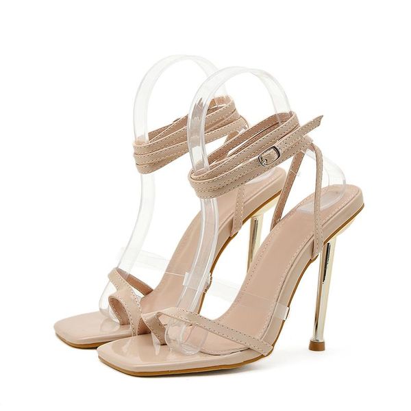 sandals shoes ankle strap metal high heels summer party dress buckle pumps size 42, Black
sandals shoes ankle strap metal high heels summer party dress buckle pumps size 42, Black