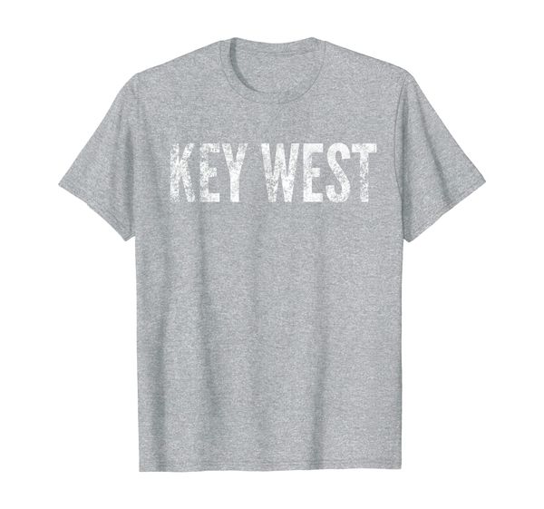 key west florida t-shirt, White;black