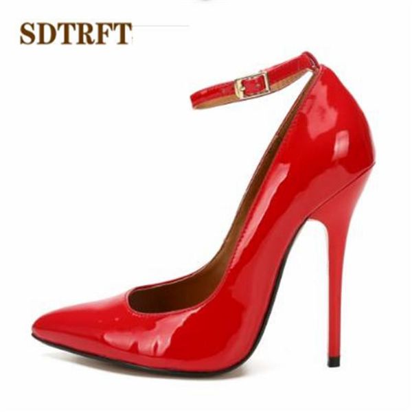 dress shoes sdtrft woman buckle pumps 14cm thin heels zapatos mujer pointed toe stiletto ladies patent leather classic plus:40-48 49, Black
dress shoes sdtrft woman buckle pumps 14cm thin heels zapatos mujer pointed toe stiletto ladies patent leather classic plus:40-48 49, Black