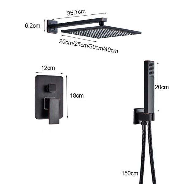 bathroom shower sets mixers with handshower rainfall head concealed black faucet brass mixer valve
bathroom shower sets mixers with handshower rainfall head concealed black faucet brass mixer valve