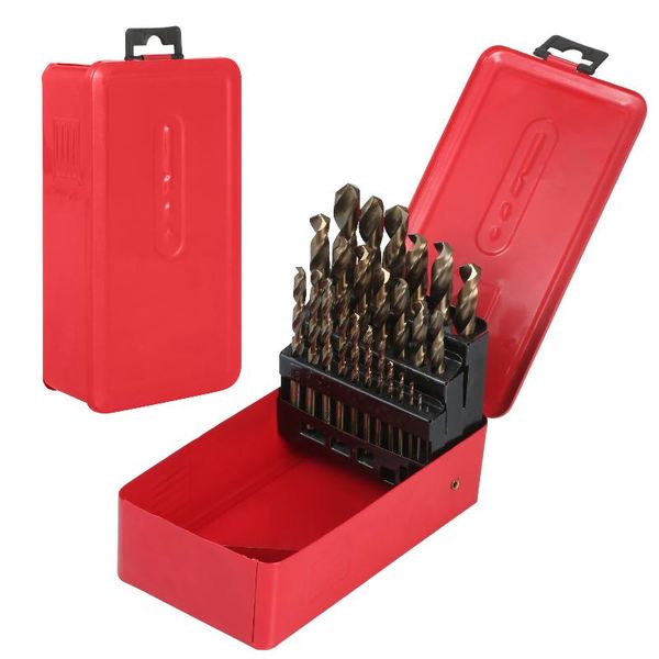 professiona electric drills 25pcs high-speed steel drill bit hard metal hss twist stainless drilling set with storage case
professiona electric drills 25pcs high-speed steel drill bit hard metal hss twist stainless drilling set with storage case