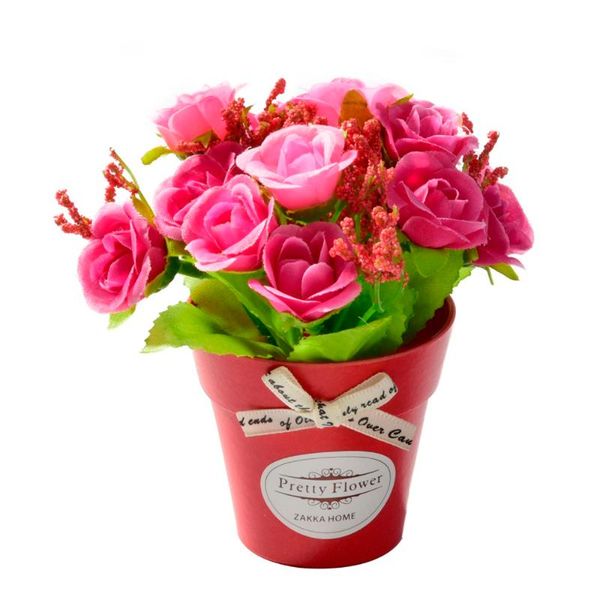 artificial rose flowers silk bouquet flower with plastic vase bonsai set for home garden farmhouse art decoration fake decorative & wreaths
artificial rose flowers silk bouquet flower with plastic vase bonsai set for home garden farmhouse art decoration fake decorative & wreaths