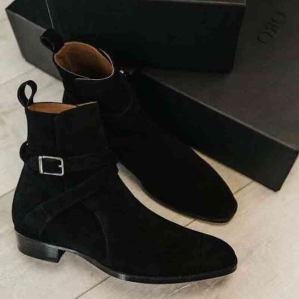 dress shoes novos sapatos masculinos tendência da moda clássico artesanal high-end preto falso camurça retro fivela de cinto botas tornozelo, Black
dress shoes novos sapatos masculinos tendência da moda clássico artesanal high-end preto falso camurça retro fivela de cinto botas tornozelo, Black
