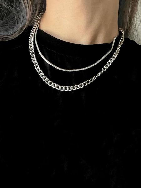 chains stillgirl 2pcs punk silver color chain necklace for women vintage collier grunge geometric set couple emo fashion jewelry collar
chains stillgirl 2pcs punk silver color chain necklace for women vintage collier grunge geometric set couple emo fashion jewelry collar