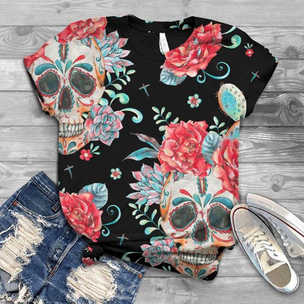 women's t-shirt t shirt women harajuku tshirt plus size short sleeve 3d skull printed o-neck 2021 camisetas mujer, White
women's t-shirt t shirt women harajuku tshirt plus size short sleeve 3d skull printed o-neck 2021 camisetas mujer, White