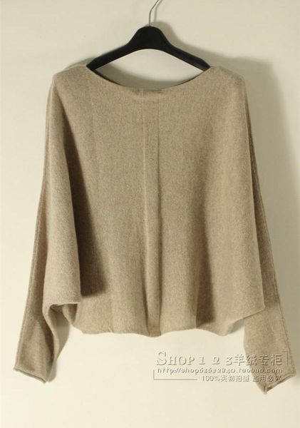 women's sweaters women cashmere sweater batwing sleeve slash neck 100% goat asymmetrical loose all match female, White;black
women's sweaters women cashmere sweater batwing sleeve slash neck 100% goat asymmetrical loose all match female, White;black