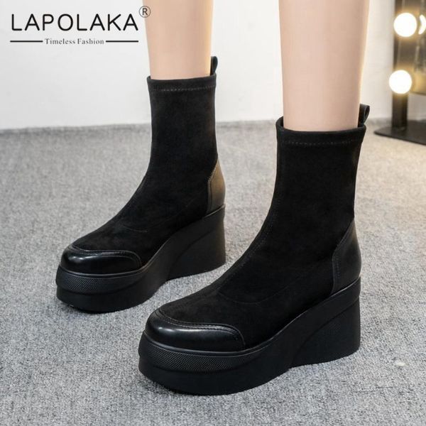 boots lapolaka 2021 elegant woman shoes british style platform high heels trendy fashion ins dropship booties lady, Black
boots lapolaka 2021 elegant woman shoes british style platform high heels trendy fashion ins dropship booties lady, Black