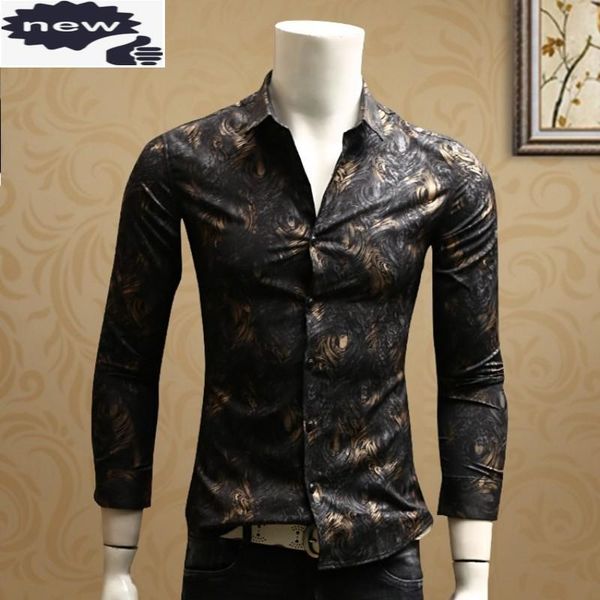vintage men slim long sleeve print autumn winter single breasted white fashion square collar party formal shirts men's casual, White;black
vintage men slim long sleeve print autumn winter single breasted white fashion square collar party formal shirts men's casual, White;black