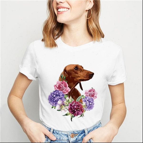 women summer t shirt cartoon cute dog fashion casual harajuku female print tee o neck, White
women summer t shirt cartoon cute dog fashion casual harajuku female print tee o neck, White