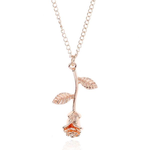 pendant necklaces delicate rose flower necklace charm gold silver color chain for women girls costume jewelry party gifts
pendant necklaces delicate rose flower necklace charm gold silver color chain for women girls costume jewelry party gifts