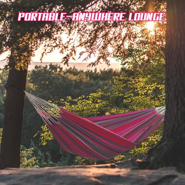 camp furniture leisure camping stripe hammock portable double single people hanging bed swing no stand multi-functional convenient yard gard
camp furniture leisure camping stripe hammock portable double single people hanging bed swing no stand multi-functional convenient yard gard