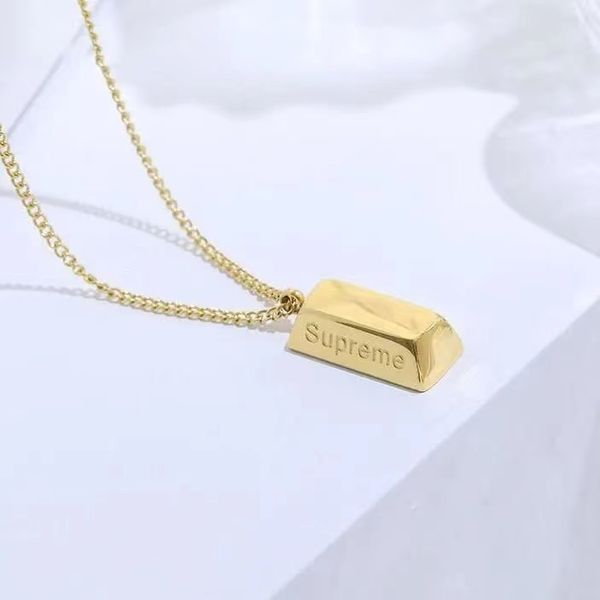 design titanium steel 18k gold square pendant necklace for lady to give couple gifts party wedding, Silver
design titanium steel 18k gold square pendant necklace for lady to give couple gifts party wedding, Silver