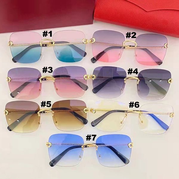 7color fashion gradient color square uv protection sunglasses metal + pc with box 20533, White;black
7color fashion gradient color square uv protection sunglasses metal + pc with box 20533, White;black