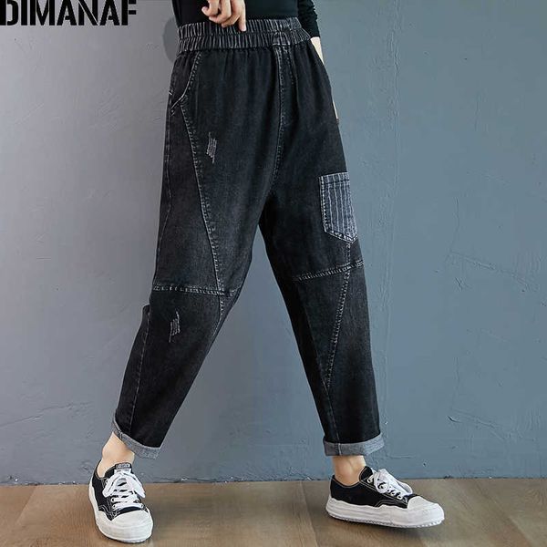 plus size women long pants vintage denim jeans trousers female elastic waist lady spring clothing black 210531, Blue
plus size women long pants vintage denim jeans trousers female elastic waist lady spring clothing black 210531, Blue