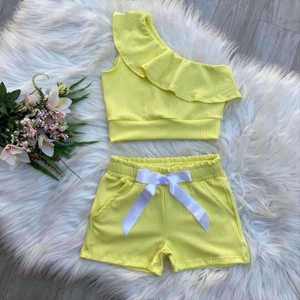 0 4y summer fashion kids girls clothes sets solid knit one shoulder t shirts shorts 2pcs, White
0 4y summer fashion kids girls clothes sets solid knit one shoulder t shirts shorts 2pcs, White