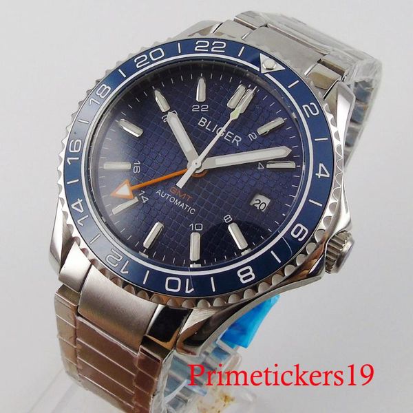 men watch case blue bezel 41mm dial sapphire crystal bracelet clasp auto date gmt movement wristwatches, Slivery;brown
men watch case blue bezel 41mm dial sapphire crystal bracelet clasp auto date gmt movement wristwatches, Slivery;brown