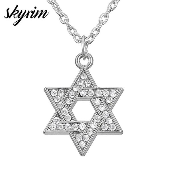 pendant necklaces skyrim clear crystal hexagram necklace women link chain star of david charm jewelry for christmas gift, Silver
pendant necklaces skyrim clear crystal hexagram necklace women link chain star of david charm jewelry for christmas gift, Silver