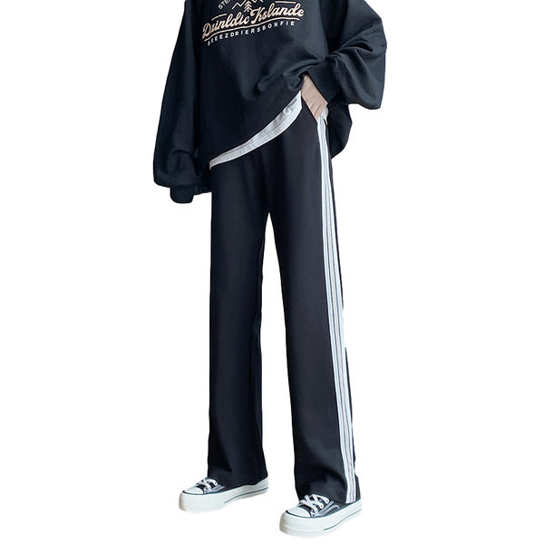spring and autumn fall wide leg pants women high waist elastic straight drape loose sports leisure korean style cec women's & capris, Black;white
spring and autumn fall wide leg pants women high waist elastic straight drape loose sports leisure korean style cec women's & capris, Black;white