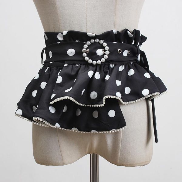 belts women's belt waistband polka dot pearl buckle chiffon decoration retro fashion 2021 products, Black;brown
belts women's belt waistband polka dot pearl buckle chiffon decoration retro fashion 2021 products, Black;brown