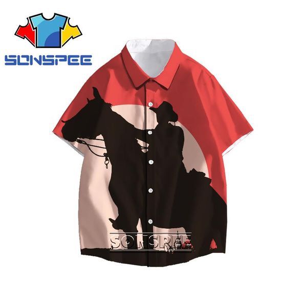 men's casual shirts sonspee 3d western denim retro style printed shirt summer lapel collar polyester fashion trend loose short sleeve s, White;black
men's casual shirts sonspee 3d western denim retro style printed shirt summer lapel collar polyester fashion trend loose short sleeve s, White;black