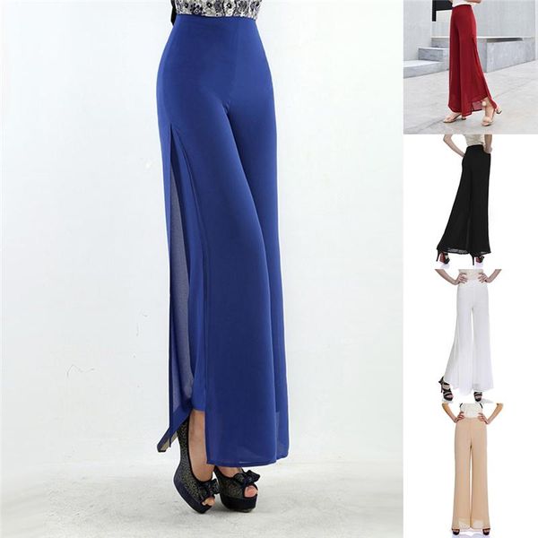 women's pants & capris women summer wide leg trousers high waist side split chiffon loose skirt black elegant dance, Black;white
women's pants & capris women summer wide leg trousers high waist side split chiffon loose skirt black elegant dance, Black;white
