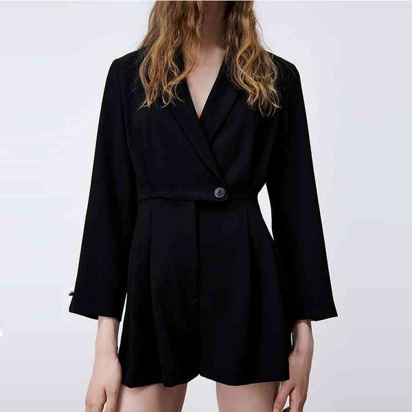 za women jumpsuits spring summer casual solid blazer long sleeve notched lapel loose 210422, Black;white
za women jumpsuits spring summer casual solid blazer long sleeve notched lapel loose 210422, Black;white