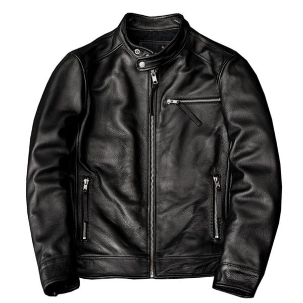 men's leather & faux classic casual style 100% cow jackets for men slim fit genuine clothes male punk cowhide coats plus size s-6xl, Black
men's leather & faux classic casual style 100% cow jackets for men slim fit genuine clothes male punk cowhide coats plus size s-6xl, Black
