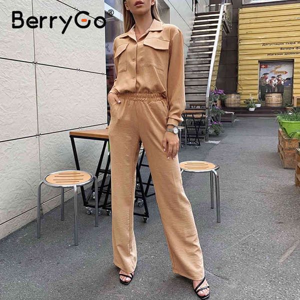 berrygo office lady khaki autumn winter sets high street fashion long sleeve female suits v-neck chic pocket women 210513, White
berrygo office lady khaki autumn winter sets high street fashion long sleeve female suits v-neck chic pocket women 210513, White