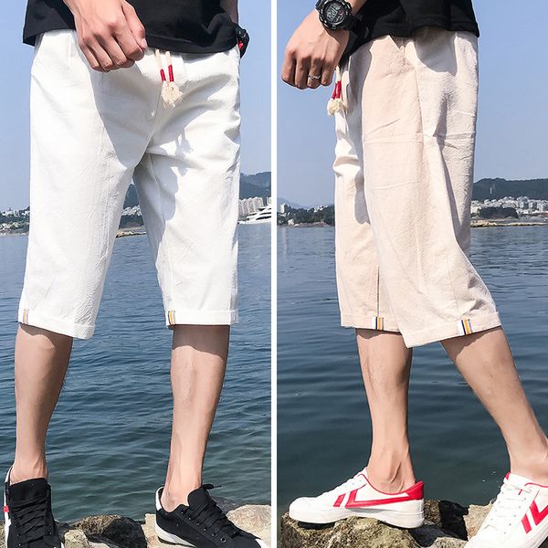 a 876 the new summer 2021 7 minutes of pants men's casual pants six points five beach shorts thin fashion pants in the summer, Blue
a 876 the new summer 2021 7 minutes of pants men's casual pants six points five beach shorts thin fashion pants in the summer, Blue