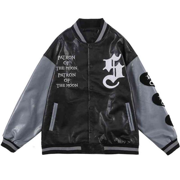 men's jackets hip hop streetwear men up leather patchwork embroidery baseball varsity harajuku punk motorcycle fashion imf2, Black;brown
men's jackets hip hop streetwear men up leather patchwork embroidery baseball varsity harajuku punk motorcycle fashion imf2, Black;brown