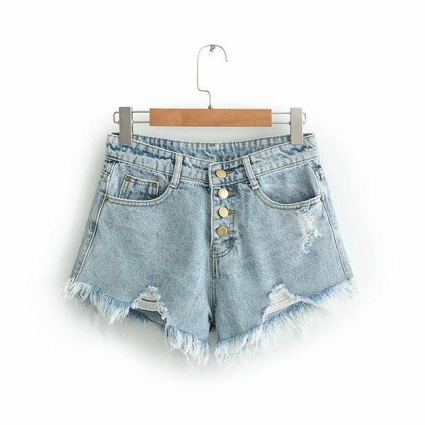 women's jeans vintage ripped hole fringe denim women casual pocket summer girl shorts, Blue
women's jeans vintage ripped hole fringe denim women casual pocket summer girl shorts, Blue