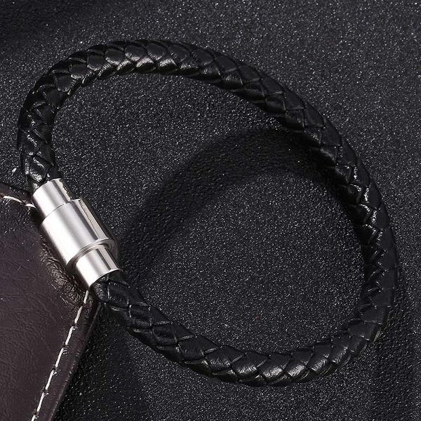 charm bracelets silver colors magnetic buckle black leather braided women men bracelet bangles wrist band jewelry gifts st0041, Golden;silver
charm bracelets silver colors magnetic buckle black leather braided women men bracelet bangles wrist band jewelry gifts st0041, Golden;silver