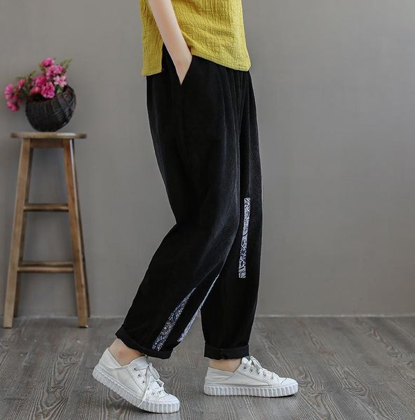 women's pants & capris cordoroy women autumn winter patchwork casual elastic waist black trousers women1 dcb5, Black;white
women's pants & capris cordoroy women autumn winter patchwork casual elastic waist black trousers women1 dcb5, Black;white