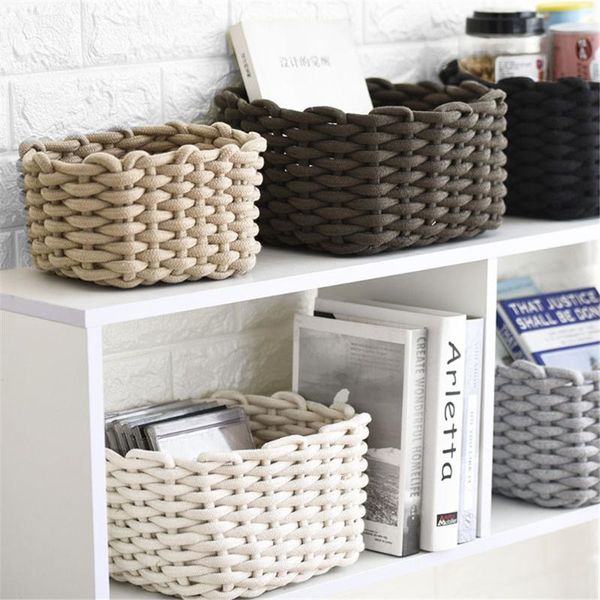 storage baskets cotton line woven basket coarse rope sundries finishing box simple chic cosmetic toys organizer frame kitchen items
storage baskets cotton line woven basket coarse rope sundries finishing box simple chic cosmetic toys organizer frame kitchen items