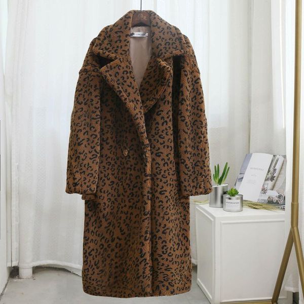women's wool & blends leopard print coat 2021 spring and autumn fashion trendy slim long sleeve jacket, Black
women's wool & blends leopard print coat 2021 spring and autumn fashion trendy slim long sleeve jacket, Black