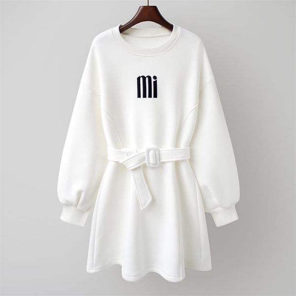 autumn winter clothes women korean fashion o-neck hoodies dress with belt fleece long women's sweatshirt collect waist 211104, Black
autumn winter clothes women korean fashion o-neck hoodies dress with belt fleece long women's sweatshirt collect waist 211104, Black
