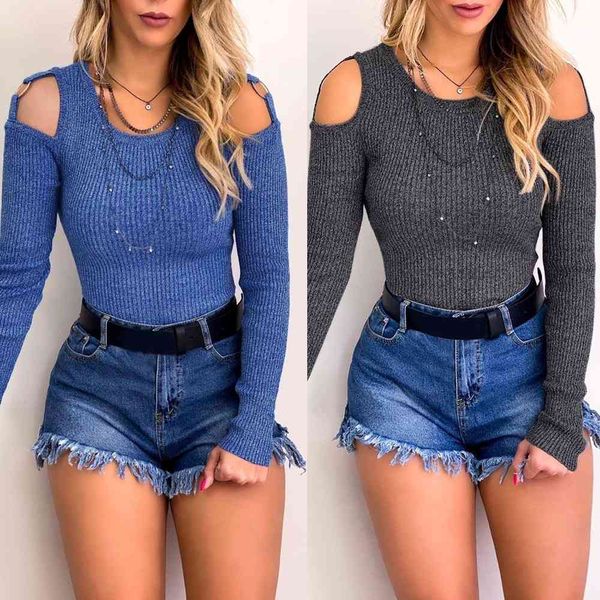 off shoulder slim autumn sweater blue grey tight women o neck long sleeve casaul knitted pullover female winter clothes 210507, White;black
off shoulder slim autumn sweater blue grey tight women o neck long sleeve casaul knitted pullover female winter clothes 210507, White;black