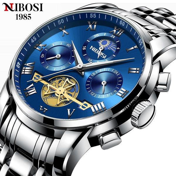 wristwatches nibosi 2021 sport casual watch for men creative blue quartz waterproof luminous clock relogio masculino, Slivery;brown
wristwatches nibosi 2021 sport casual watch for men creative blue quartz waterproof luminous clock relogio masculino, Slivery;brown