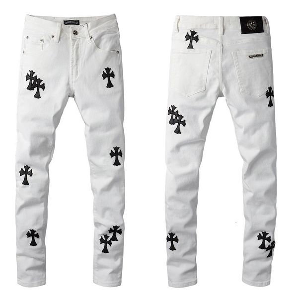 jeans street chic ch crow's heart cross casual wash old high hip hop slim #720, Blue
jeans street chic ch crow's heart cross casual wash old high hip hop slim #720, Blue
