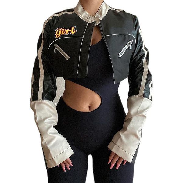 women's jackets letter print patchwork crop short bomber jacket women moto biker hip hop zipper slim stand collar varsity y2k coats, Black;brown
women's jackets letter print patchwork crop short bomber jacket women moto biker hip hop zipper slim stand collar varsity y2k coats, Black;brown