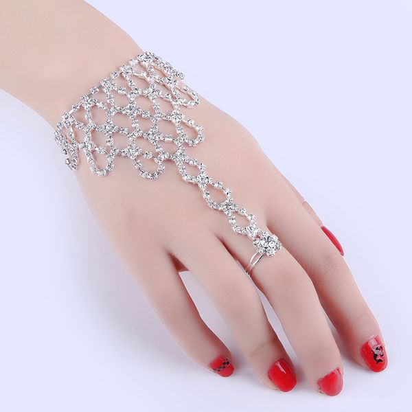 brides wedding women boutique move personality fashion jewelry glass drill bowknot finger bracelet, Golden;silver
brides wedding women boutique move personality fashion jewelry glass drill bowknot finger bracelet, Golden;silver