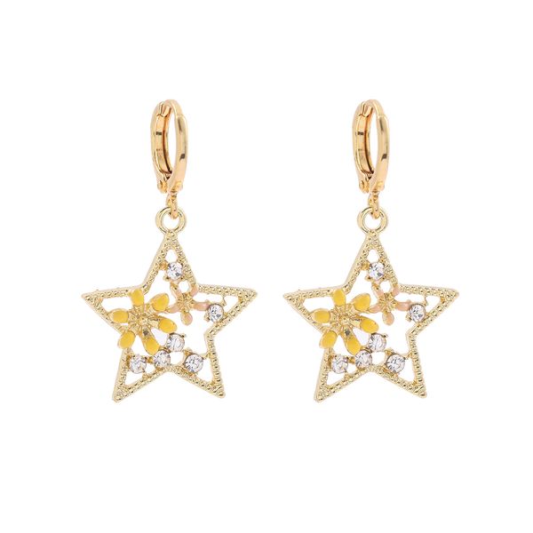 fashion geometric gold color star shape crystal dangle earrings for woman trendy drop oil flower pendant earring jewelry, Silver
fashion geometric gold color star shape crystal dangle earrings for woman trendy drop oil flower pendant earring jewelry, Silver