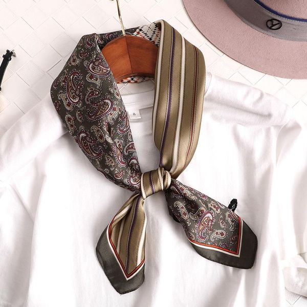 scarves 2021 silk scarf square shawls print lady hair foulard head wraps for women bandana neckerchief fashion female headband summer, Blue;gray
scarves 2021 silk scarf square shawls print lady hair foulard head wraps for women bandana neckerchief fashion female headband summer, Blue;gray