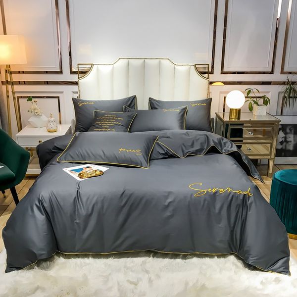 plain simple style nordic embroidery pure four piece set all cotton quilt cover sheet 1.8m bedding
plain simple style nordic embroidery pure four piece set all cotton quilt cover sheet 1.8m bedding