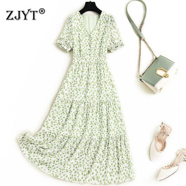 summer clothes for women fashion short sleeve v neck midi chiffon print floral dress casual holiday vestidos female 210601, Black;gray
summer clothes for women fashion short sleeve v neck midi chiffon print floral dress casual holiday vestidos female 210601, Black;gray