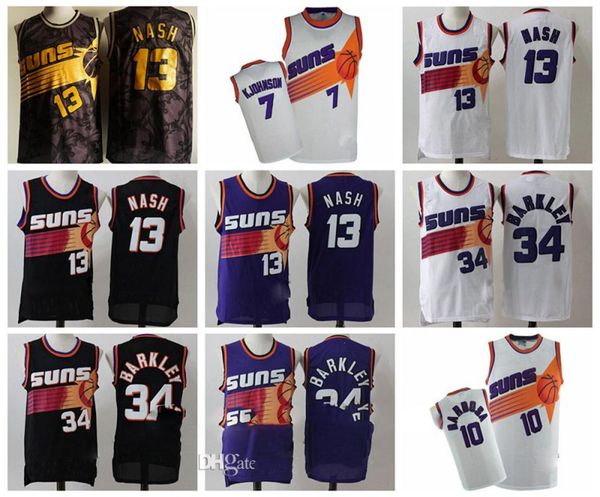 men phoenix suns throwback 34 charles barkley jersey 13 steve nash barbosa kjohnson vintage white black basketball jerseys, Black;red
men phoenix suns throwback 34 charles barkley jersey 13 steve nash barbosa kjohnson vintage white black basketball jerseys, Black;red