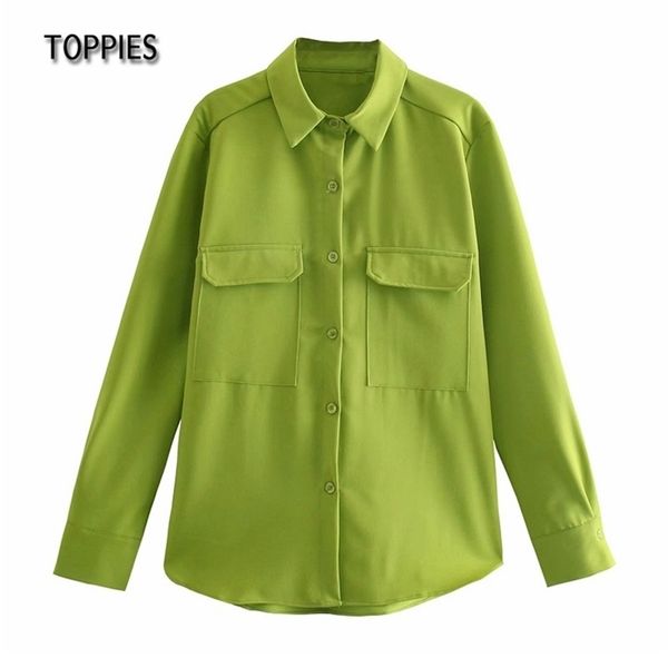 green shirts woman loose oversized double pockets solid color white pink blouses 210421, Black
green shirts woman loose oversized double pockets solid color white pink blouses 210421, Black